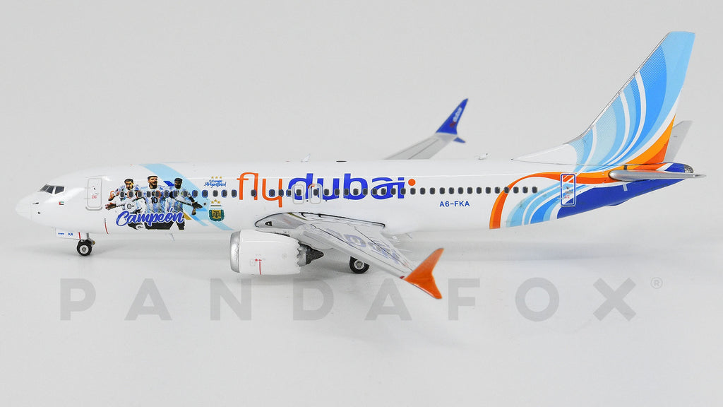 Fly Dubai Boeing 737 MAX 8 A6-FKA Vamos Argentina! Phoenix 04501 PH4FDB2360 Scale 1:400