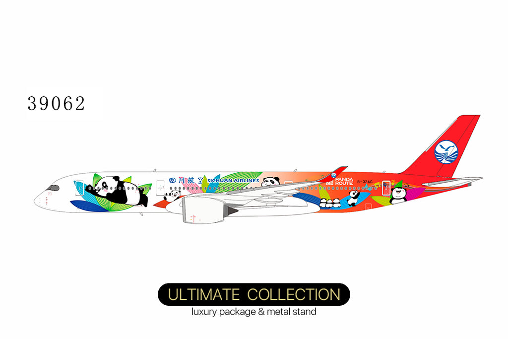 Sichuan Airlines Airbus A350-900 B-32AG Panda Route NG Model 39062 Scale 1:400