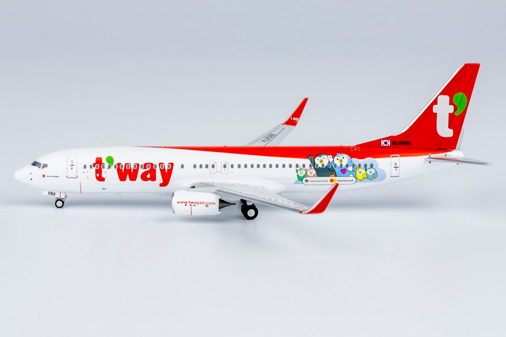 T'way Air Boeing 737-800 HL8086 Master Card NG Model 58201 Scale 1:400