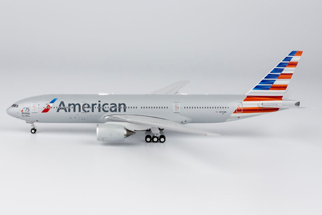 American Airlines Boeing 777-200ER N751AN Azriel Al Blackman 75 Years Of Service NG Model 72015 Scale 1:400