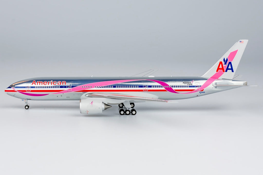 American Airlines Boeing 777-200ER N759AN Pink Ribbon NG Model 72049 Scale 1:400