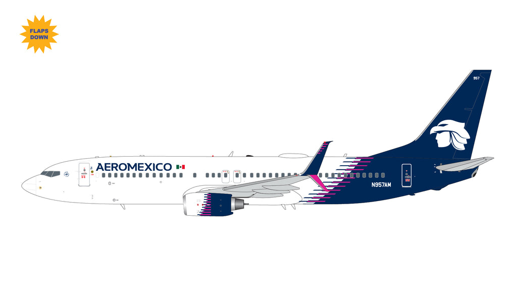 Aeromexico Boeing 737-800 Flaps Down N957AM GeminiJets G2AMX1387F Scale 1:200