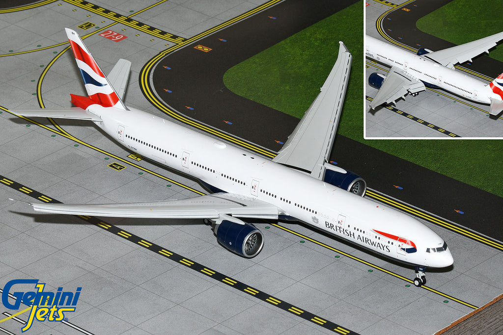 British Airways Boeing 777-300ER Flaps Down G-STBH GeminiJets G2BAW1131F Scale 1:200