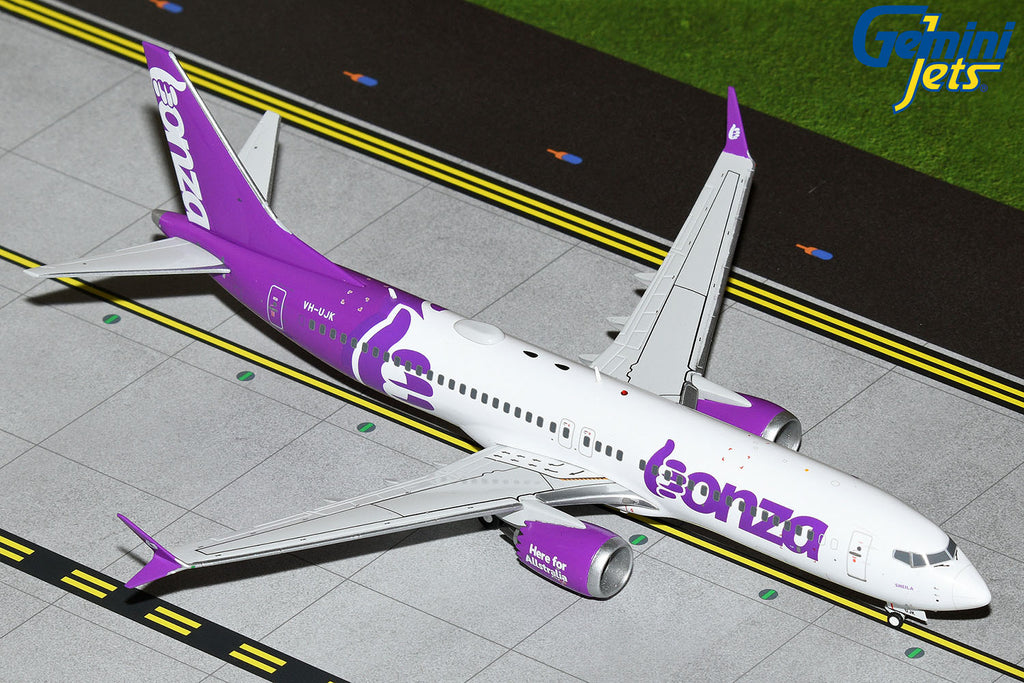 Bonza Boeing 737 MAX 8 VH-UJK GeminiJets G2BNZ1236 Scale 1:200