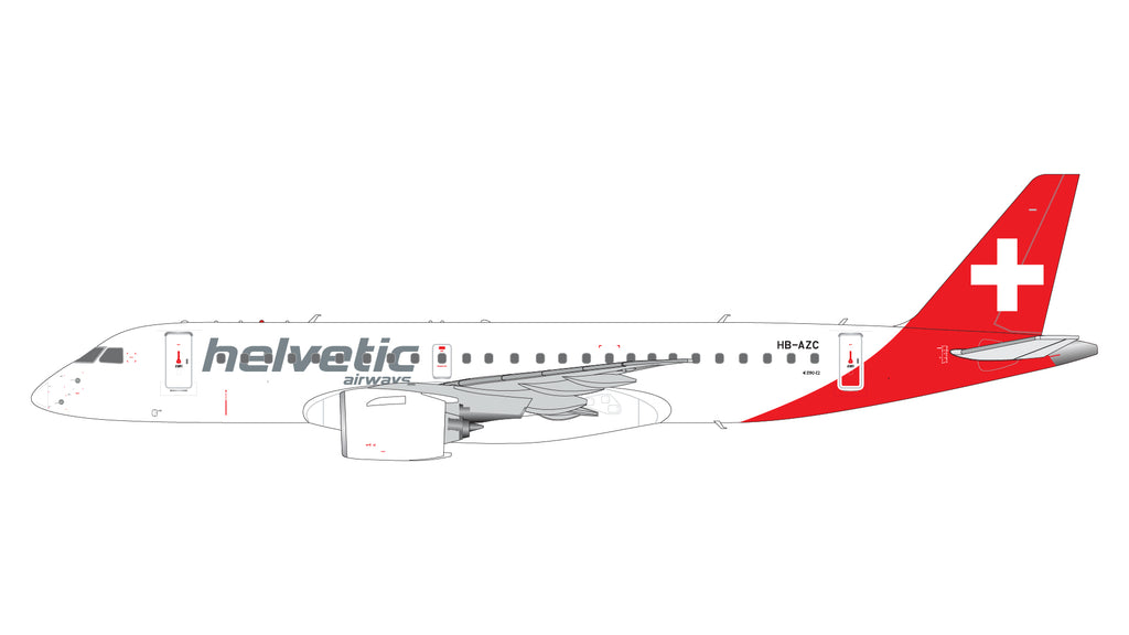 Helvetic Airways Embraer E190-E2 HB-AZC GeminiJets G2OAW1388 Scale 1:200