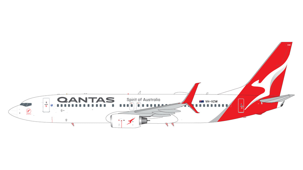 Qantas Boeing 737-800 VH-VZW GeminiJets G2QFA1432 Scale 1:200