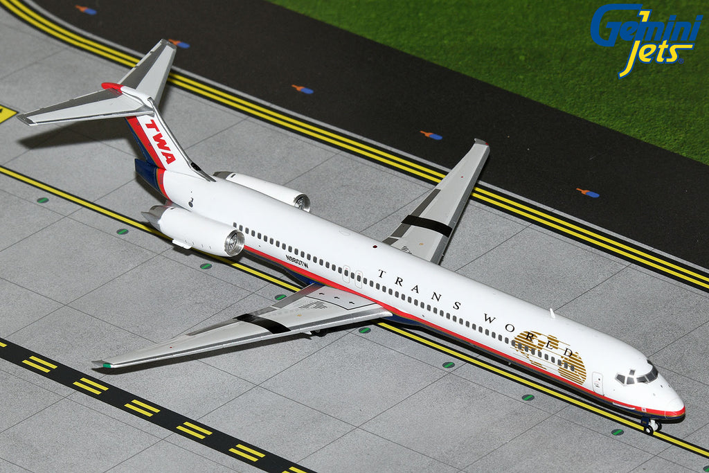 TWA MD-82 N960TW GeminiJets G2TWA911 Scale 1:200