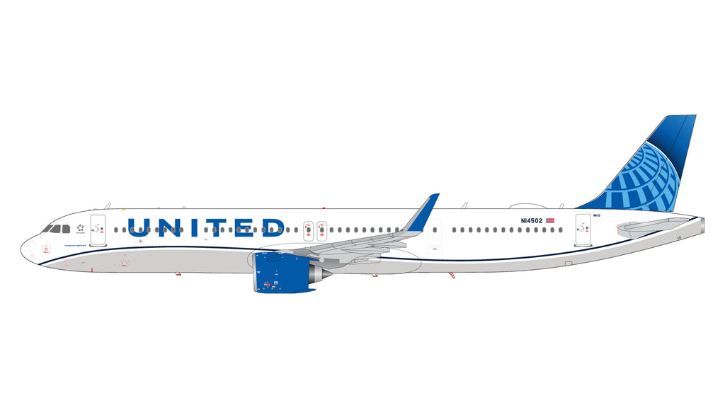 United Airbus A321neo N14502 GeminiJets G2UAL1425 Scale 1:200