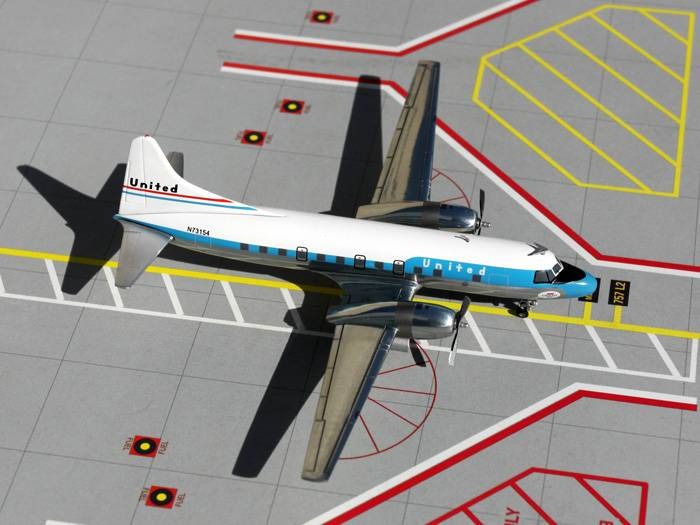 United Convair CV-340 N73154 GeminiJets G2UAL226 Scale 1:200
