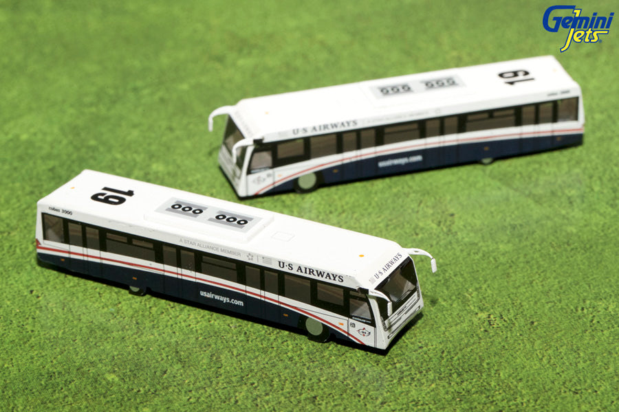US Airways Cobus 3000 Airport Passenger Bus Set GeminiJets G2USA573 Scale 1:200