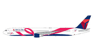 Delta Boeing 767-400ER N845MH Breast Cancer Research Foundation 2015 GeminiJets GJDAL2154 Scale 1:400