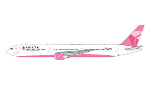 Delta Boeing 767-400ER N845MH Breast Cancer Research Foundation 2010 GeminiJets GJDAL2157 Scale 1:400