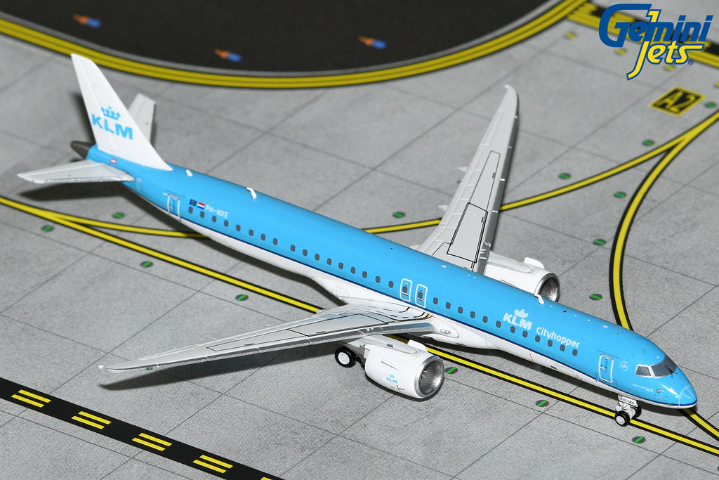 KLM CityHopper Embraer E195-E2 PH-NXE GeminiJets GJKLM2197 Scale 1:400
