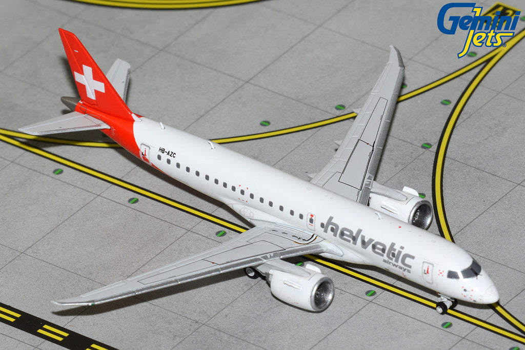 Helvetic Airways Embraer E190-E2 HB-AZC GeminiJets GJOAW2323 Scale 1:400