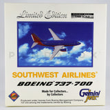 Southwest Boeing 737-700 N795SW GeminiJets GJSWA253 Scale 1:400