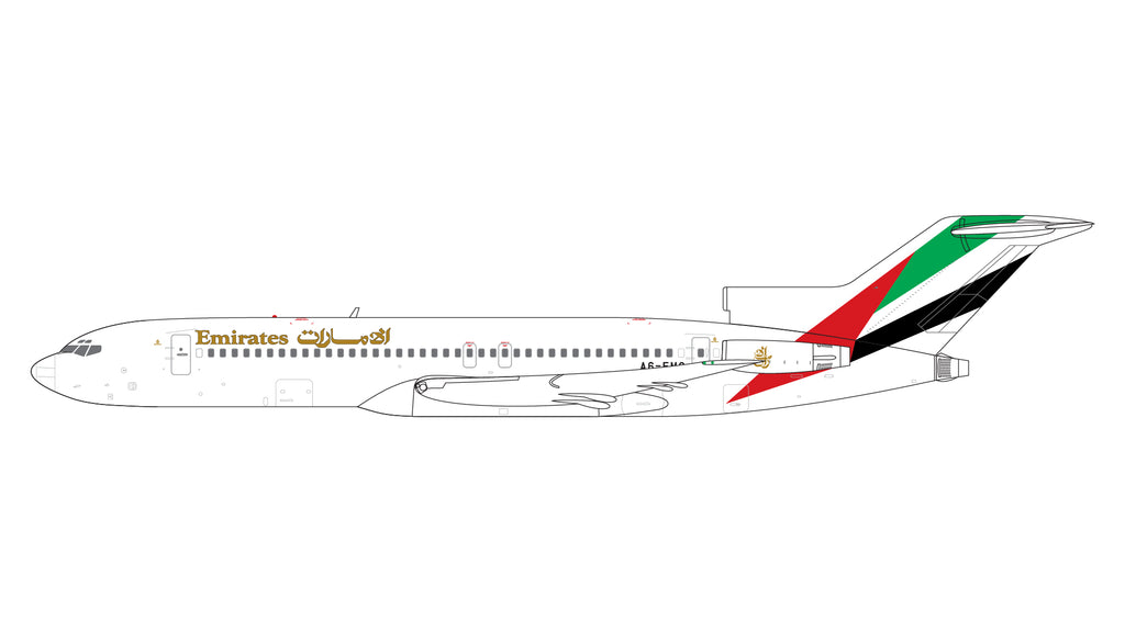 Emirates Boeing 727-200 A6-EMC GeminiJets GJUAE2233 Scale 1:400