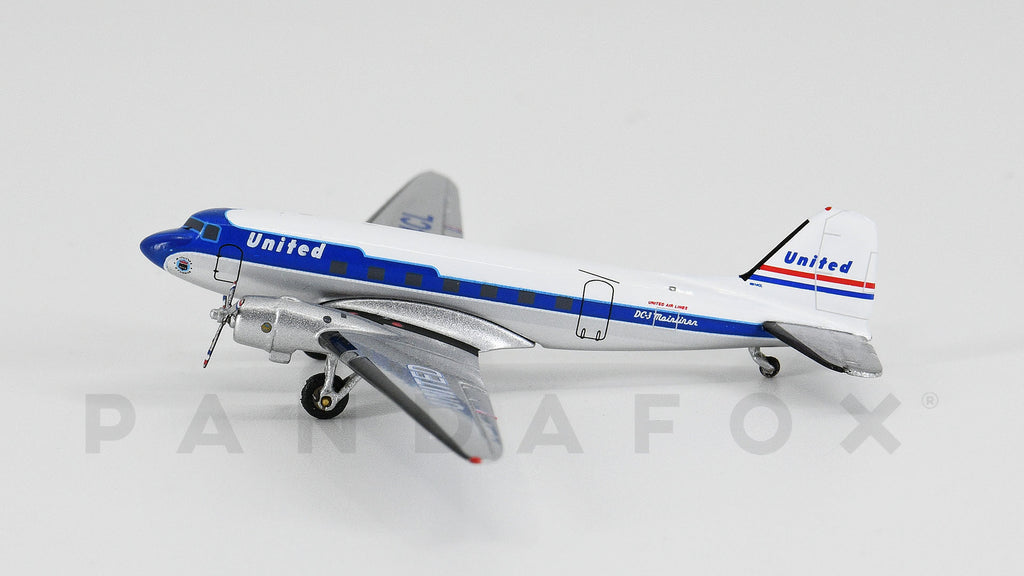 United DC-3 N814CL GeminiJets GJUAL1109 Scale 1:400