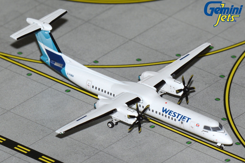 WestJet Bombardier Dash 8 Q400 C-FOEN GeminiJets GJWJA2272 Scale 1:400