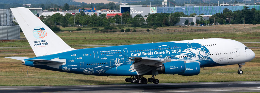 HiFly Airbus A380 9H-MIP Save The Coral Reefs JC Wings EW2388004 Scale 1:200