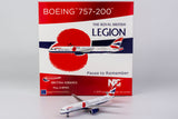 British Airways Boeing 757-200 G-BPEK Pause To Remember Poppy NG Model 53158 Scale 1:400