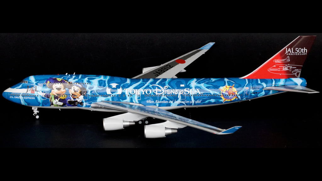 Japan Airlines Boeing 747-400 JA8912 Tokyo Disney Sea JC Wings BBOX2530  Scale 1:200