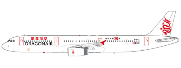 Dragonair Airbus A321 B-HTF Serving You For 25 Years JC Wings EW2321002 Scale 1:200