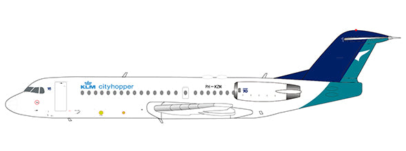 KLM Fokker 70 PH-KZM (Silk Air Hybrid Livery) JC Wings EW4F70003 Scale 1:400