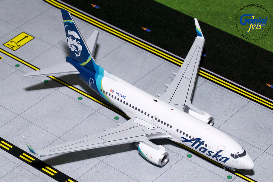 Alaska Airlines Boeing 737-700 N614AS GeminiJets G2ASA778 Scale 1:200