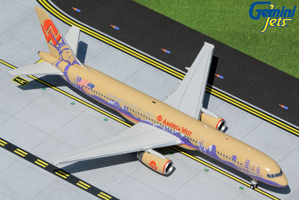 America West Airlines Boeing 757-200 N902AW Teamwork Coast To Coast GeminiJets G2AWE967 Scale 1:200