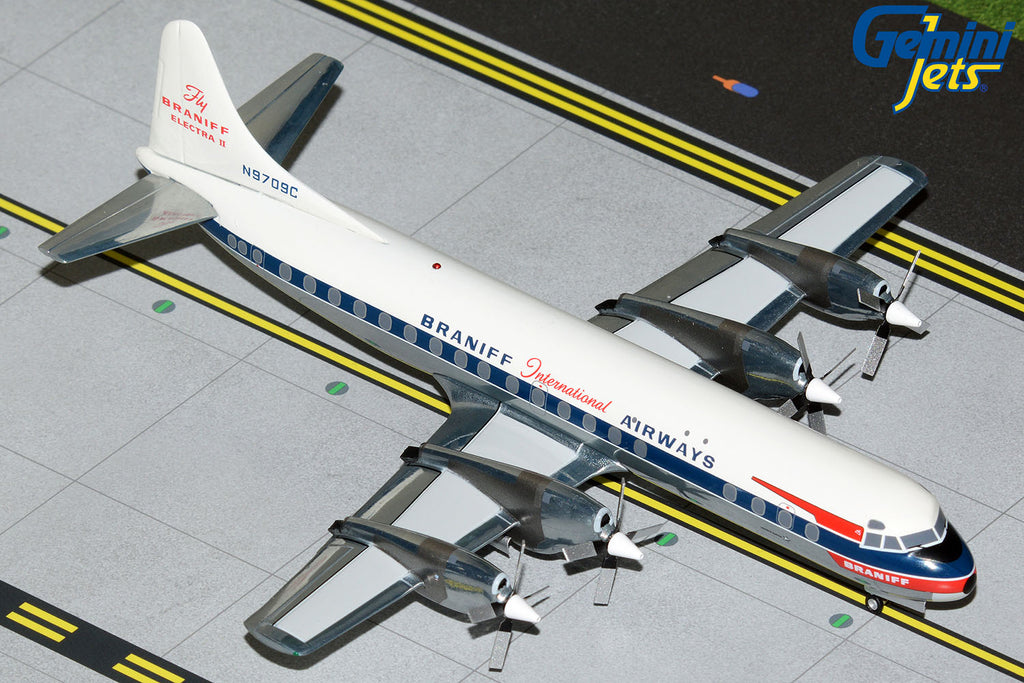 Braniff Lockheed L-188 N9709C GeminiJets G2BNF1027 Scale 1:200