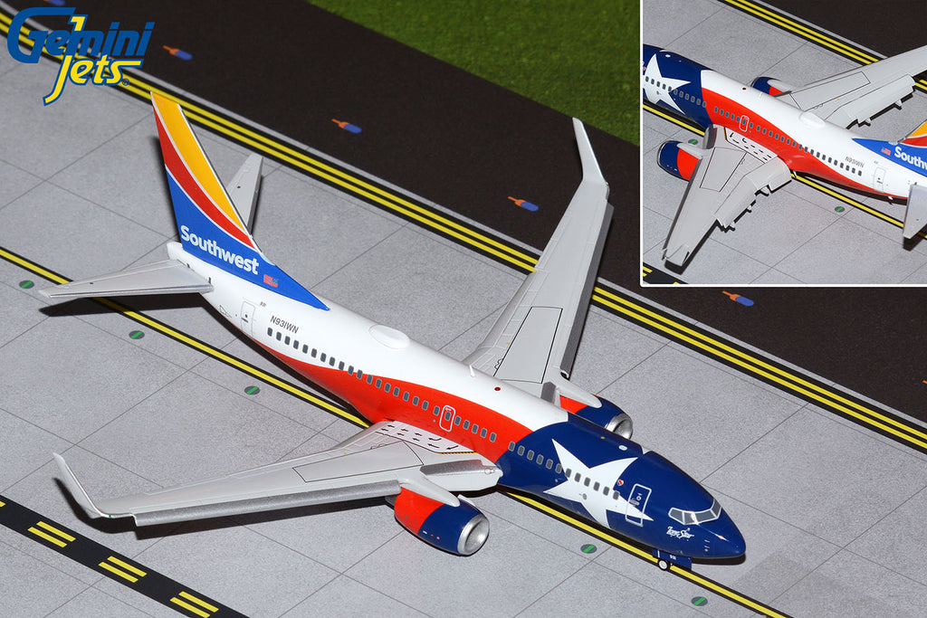 Southwest Boeing 737-700 Flaps Down N931WN Lone Star One GeminiJets G2SWA1009F Scale 1:200