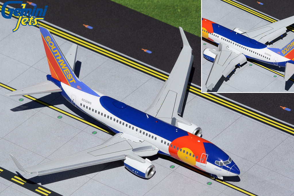 Southwest Boeing 737-700 Flaps Down N230WN Colorado One GeminiJets G2SWA460F Scale 1:200