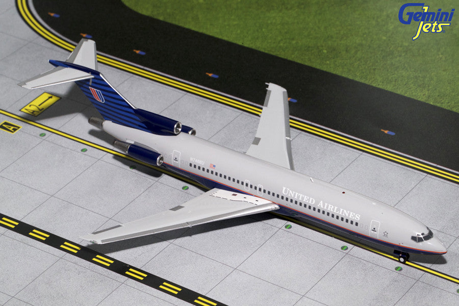 United Boeing 727-200 N7466U Battleship Gray GeminiJets G2UAL074 Scale 1:200