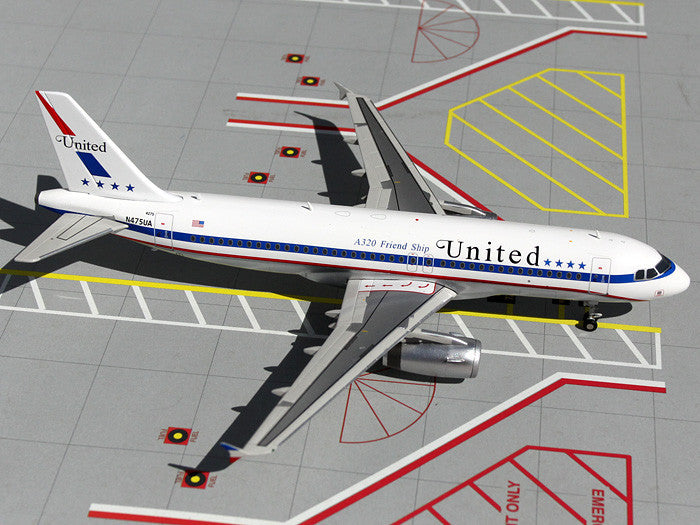 United Airbus A320 N475UA "Stars and Bars" GeminiJets G2UAL247 Scale 1:200