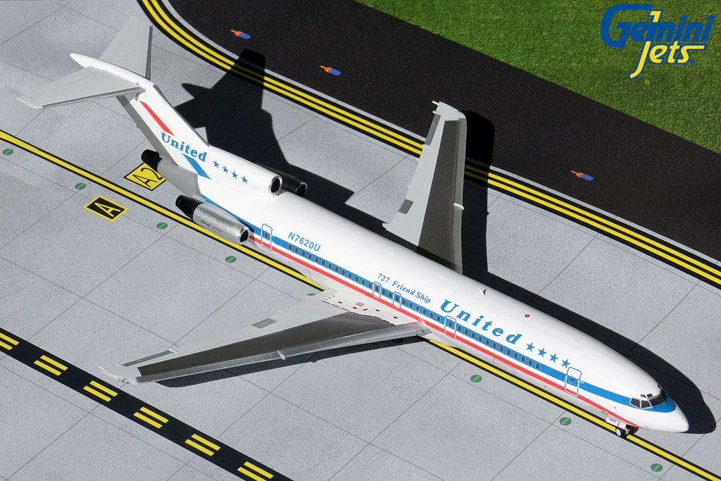 United Boeing 727-200 N7620U Stars & Bars GeminiJets G2UAL346 Scale 1:200