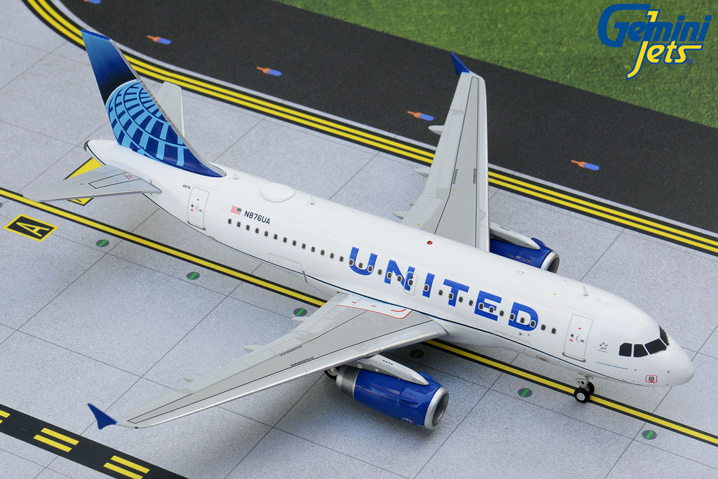 United Airbus A319 N876UA GeminiJets G2UAL891 Scale 1:200