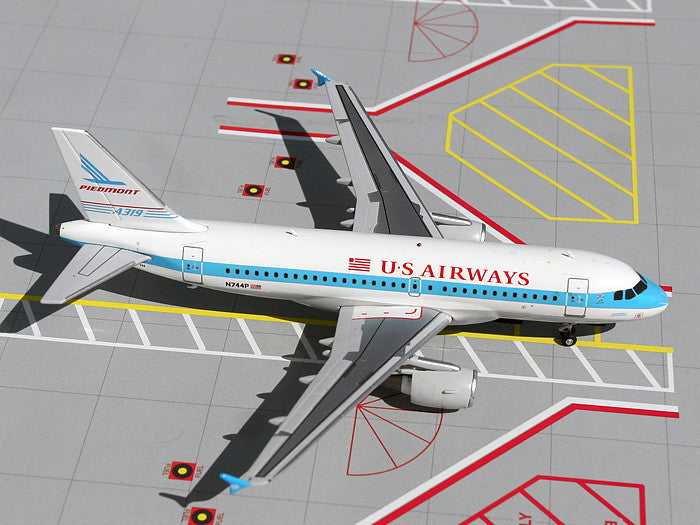 US Airways Airbus A319 N744P "Piedmont Heritage" GeminiJets G2USA076 Scale 1:200