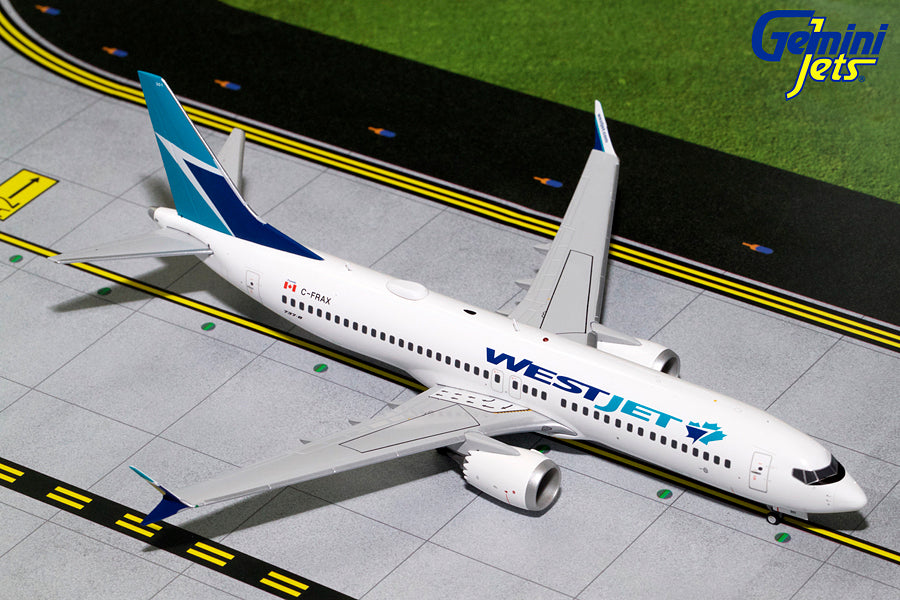 WestJet Boeing 737 MAX 8 C-FRAX GeminiJets G2WJA688 Scale 1:200