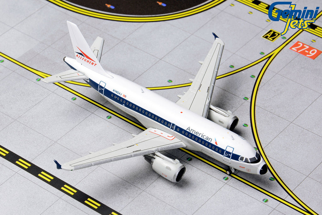 American Airlines Airbus A319 N745VJ Allegheny livery GeminiJets GJAAL1133 Scale 1:400