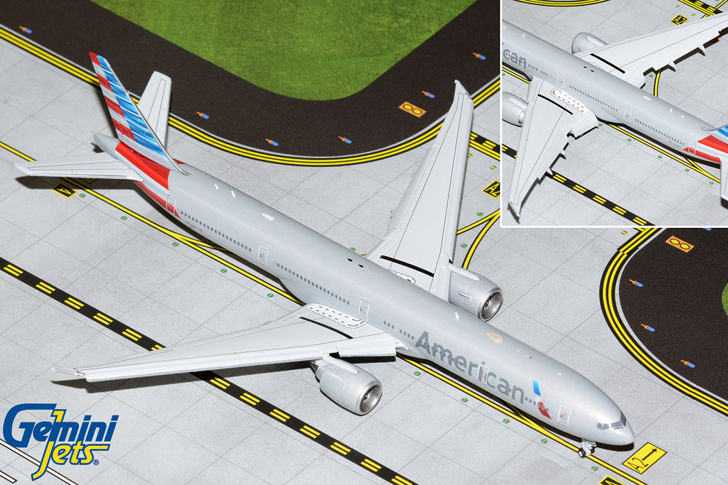 American Airlines Boeing 777-300ER Flaps Down N736AT GeminiJets GJAAL2069F Scale 1:400