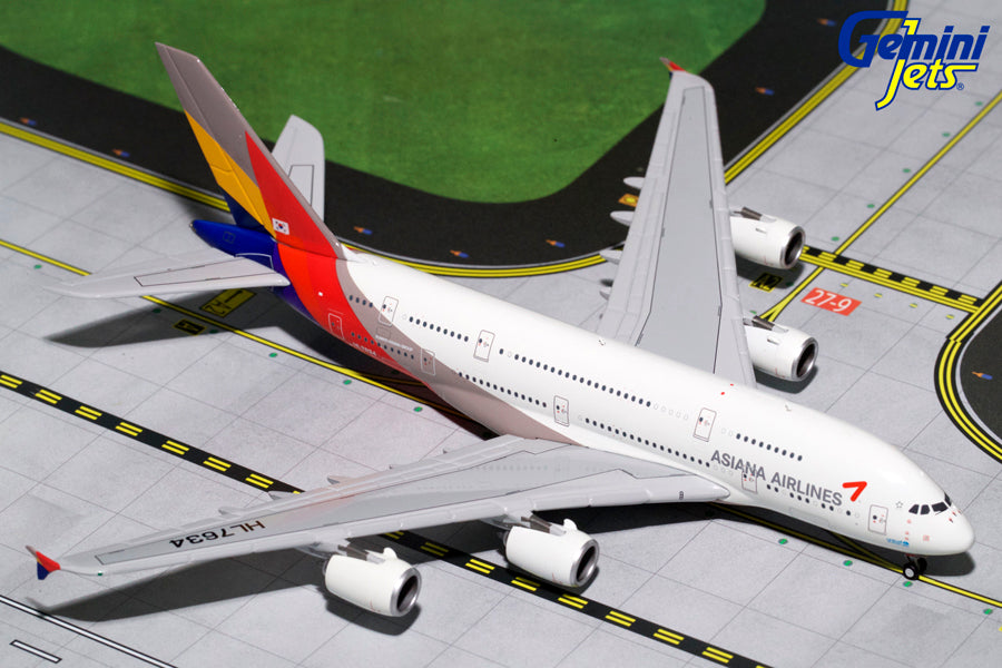 Asiana Airlines Airbus A380 HL7634 GeminiJets GJAAR1642 Scale 1:400
