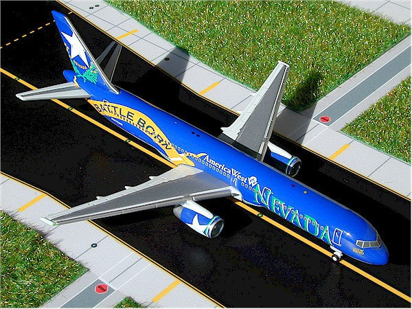 America West Airlines Boeing 757-200 N915AW "Battle Born" GeminiJets GJAWE252 Scale 1:400