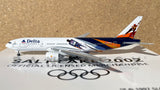 Delta Boeing 777-200ER N864DA Salt Lake City 2002 Winter Olympics GeminiJets GJDAL128 Scale 1:400