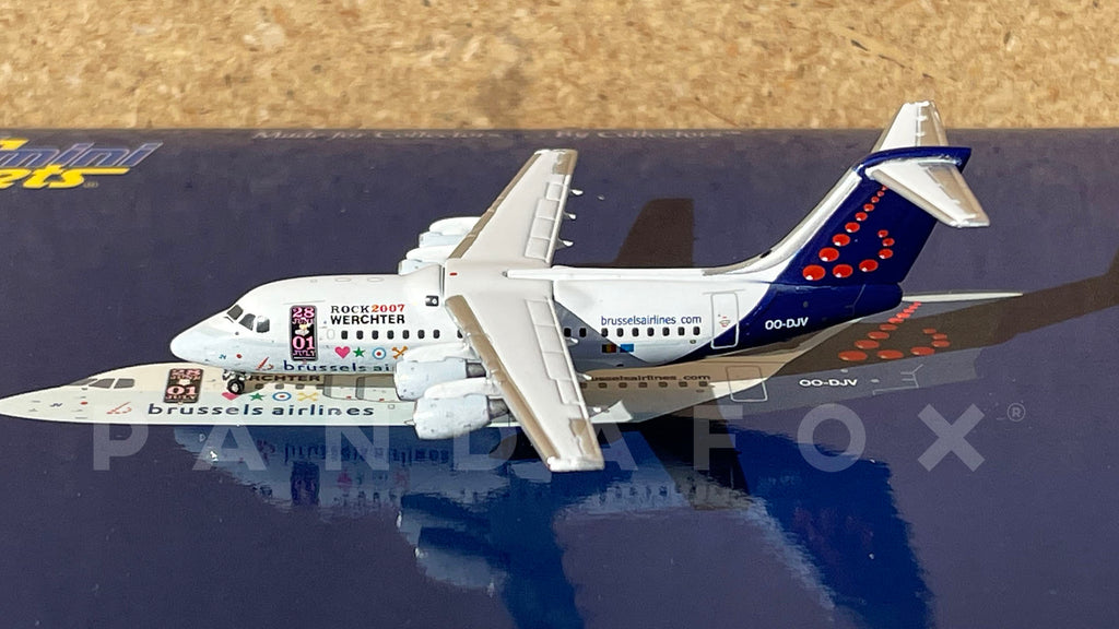 Brussels Airlines BAe 146-200 Avro RJ85 OO-DJV Rock 2007 Werchter GeminiJets GJDAT764 Scale 1:400