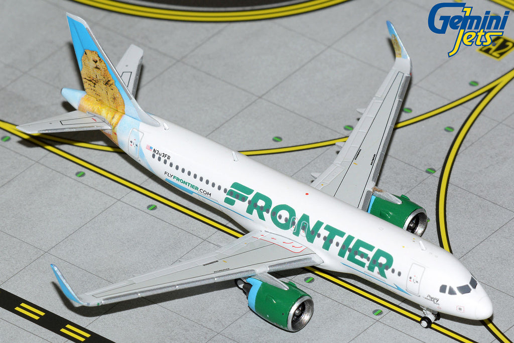 Frontier Airbus A320neo N303FR Poppy The Prairie Dog GeminiJets GJFFT2124 Scale 1:400