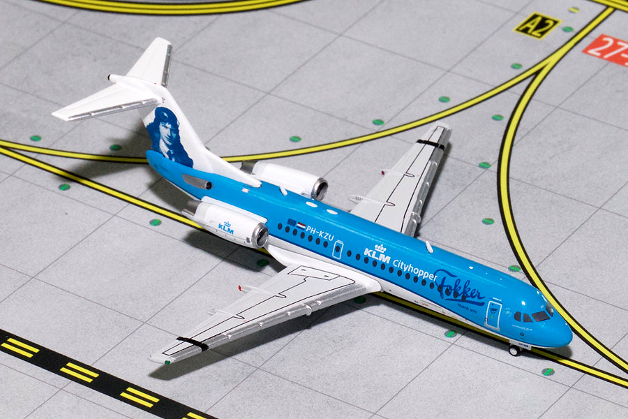 KLM Cityhopper Fokker 70 PH-KZU "Farewell livery" GeminiJets GJKLM1670 Scale 1:400
