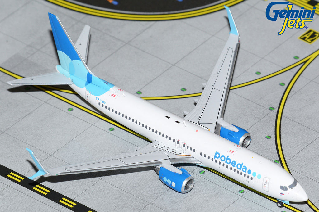 Pobeda Boeing 737-800 VP-BQG GeminiJets GJPBD2119 Scale 1:400