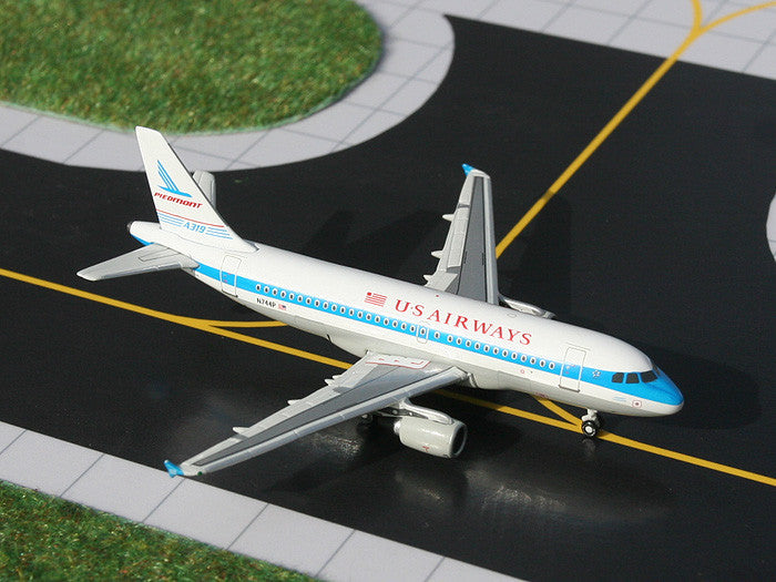 US Airways Airbus A319 N744P "Piedmont Heritage" GeminiJets GJPDM682 Scale 1:400