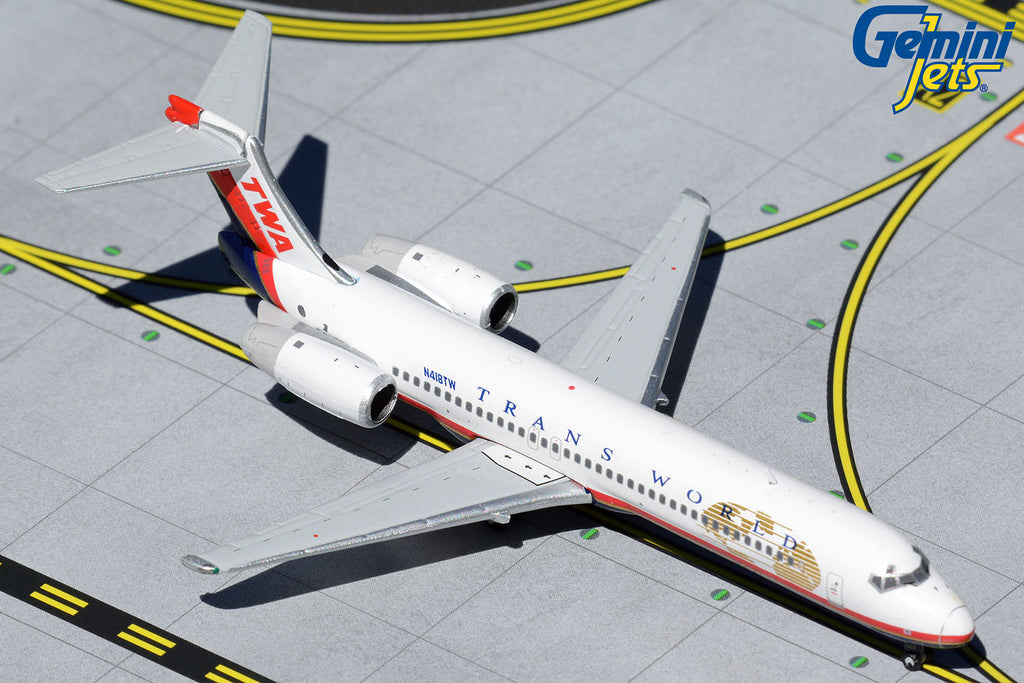 TWA Boeing 717-200 N418TW GeminiJets GJTWA2008 Scale 1:400