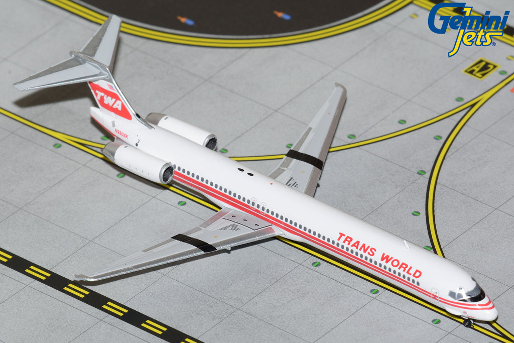 TWA MD-83 N9303K GeminiJets GJTWA2009 Scale 1:400